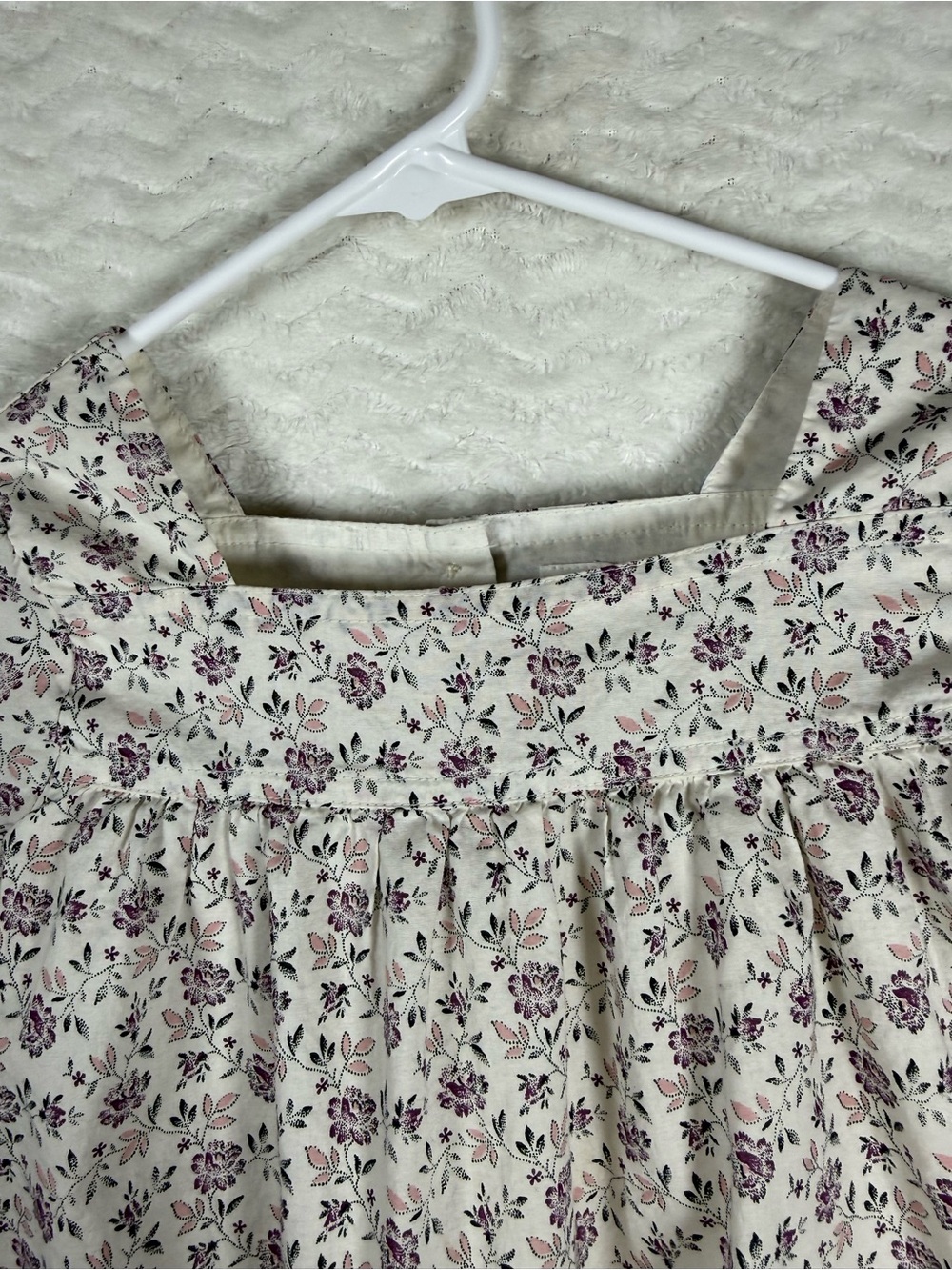 Gap kids Floral Long Sleeve Square Neck Dress - Cream with Mauve. Beautiful 😍 - Picture 7 of 12